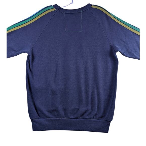 Aviator Nation Blue Multicolor Lightning Bolt Sweatshirt Womens Small Striped - Picture 2 of 8